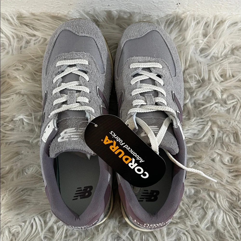 NEW BALANCE UNISEX U574YGD Rain Cloud Grey GREY & PURPLE SIZE 11.5 NEW - Picture 8 of 16